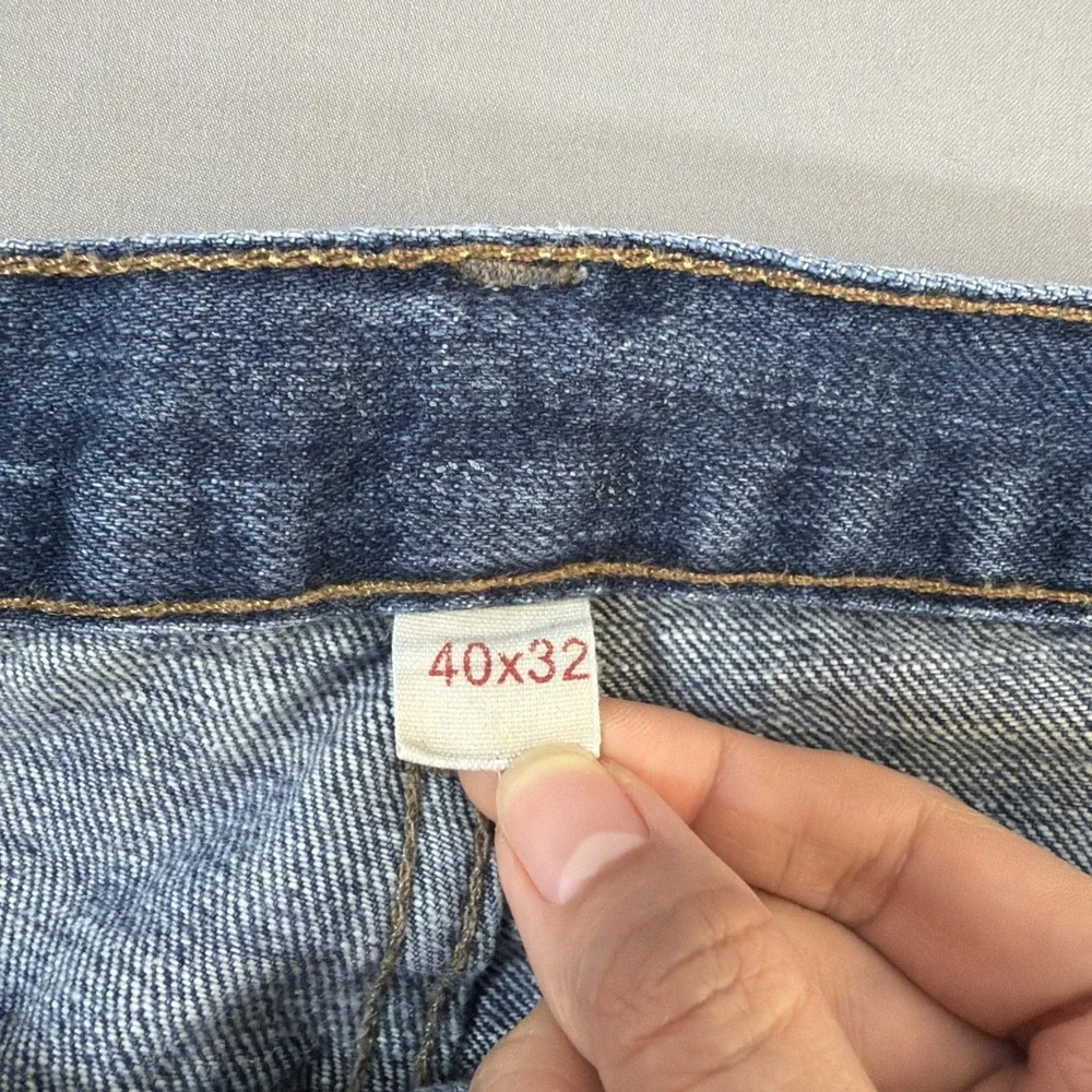 Banana Republic Mens Straight Leg Blue Medium Wash Denim Jeans‎ 40x32